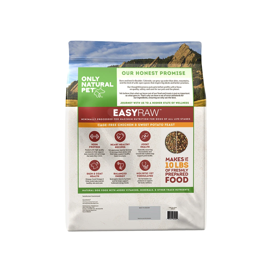 Only Natural Pet EasyRaw Cage-Free Chicken & Sweet Potato Feast Dehydrated Dog Food - Image 3