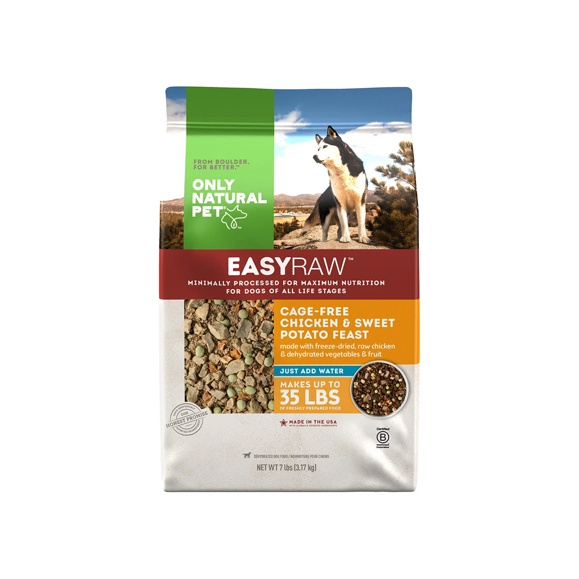 Only Natural Pet EasyRaw Cage-Free Chicken & Sweet Potato Feast Dehydrated Dog Food - Image 2
