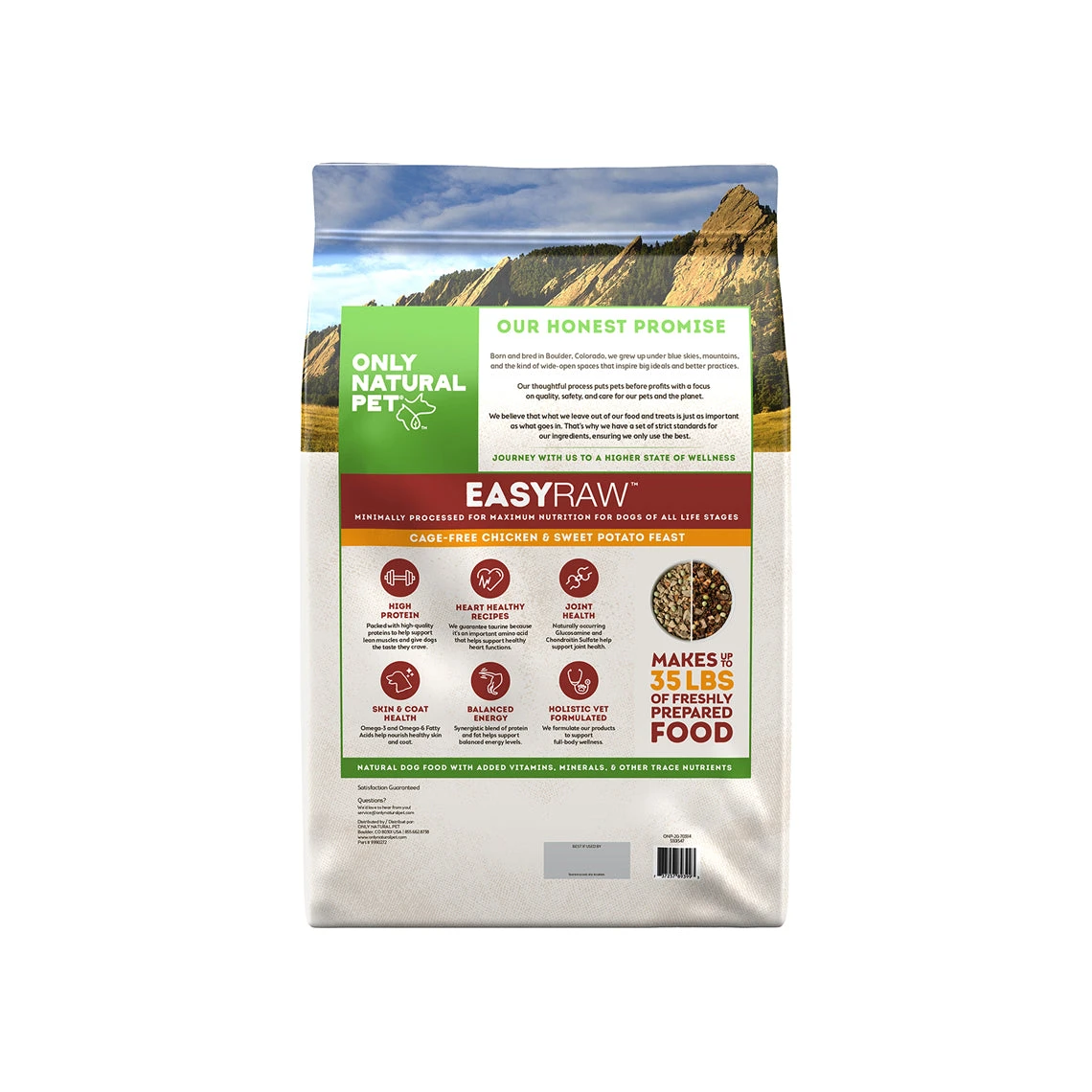 Only Natural Pet EasyRaw Cage-Free Chicken & Sweet Potato Feast Dehydrated Dog Food - Image 4