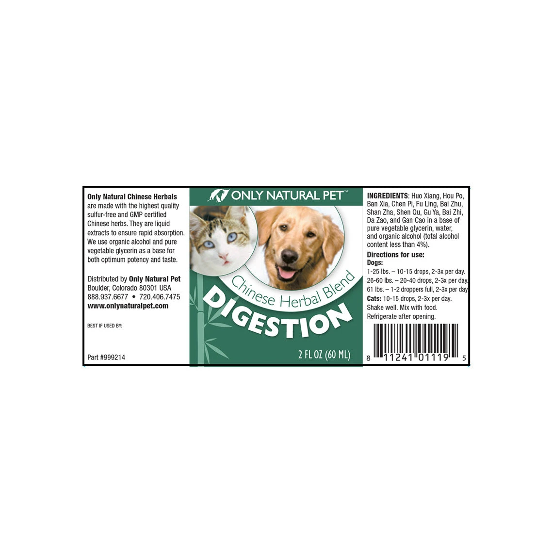 Only Natural Pet Digestion Chinese Herbal Blend Formula For Dogs & Cats - Image 6