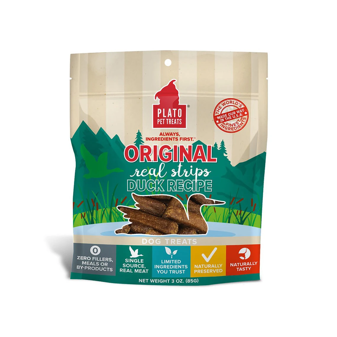 Plato Original Real Strips Meat Bars Soft Treats For Dogs - Image 3