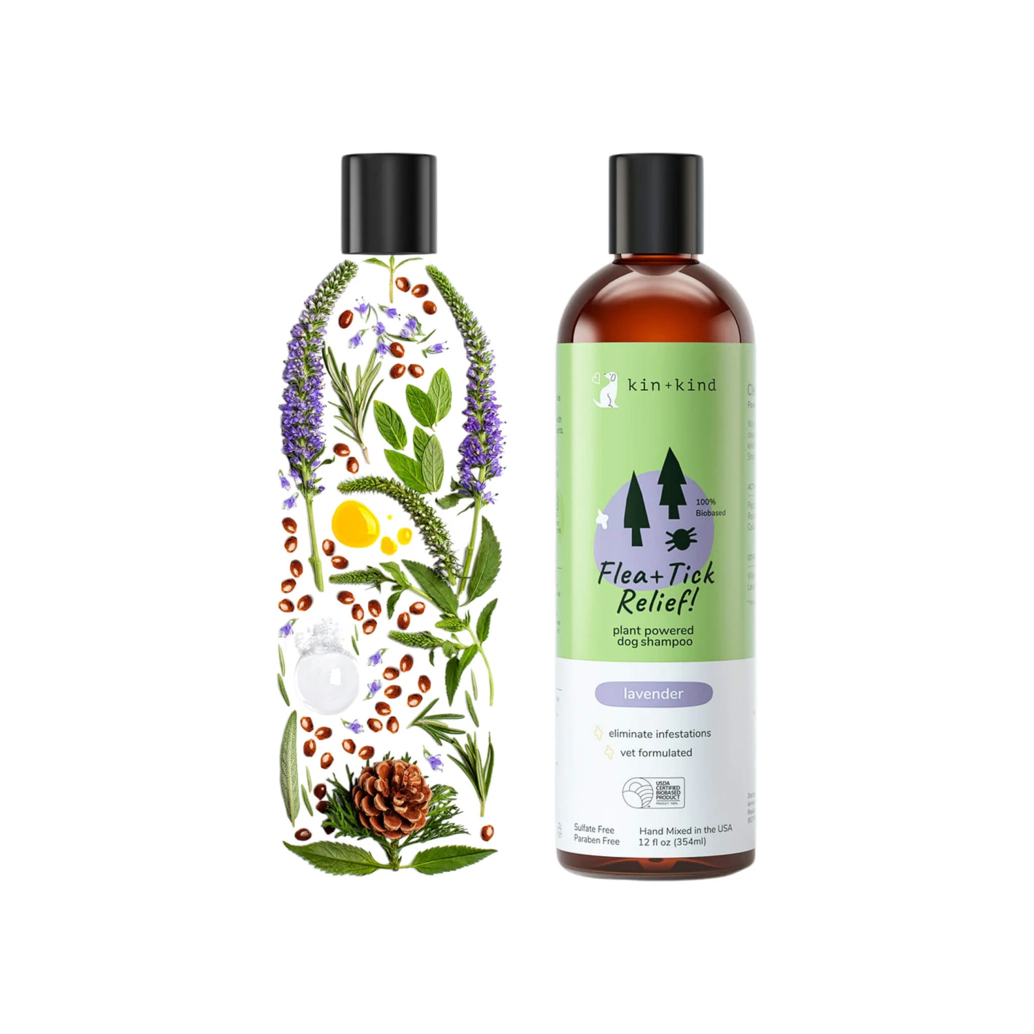 Kin + Kind Flea & Tick Shampoo For Dogs & Cats - Image 2