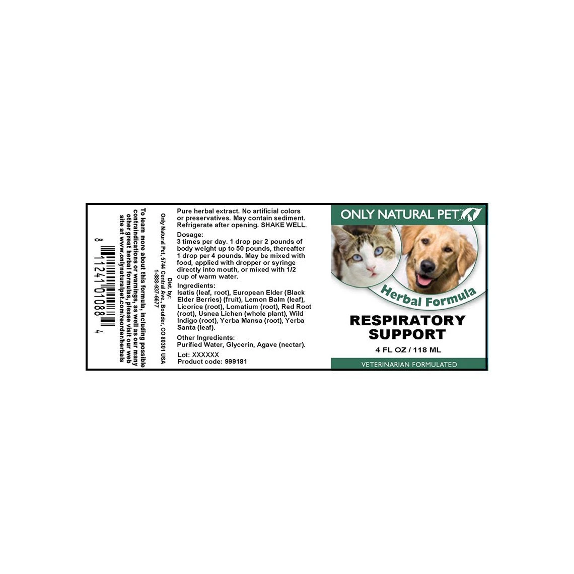 Only Natural Pet Respiratory Support Herbal Formula - Image 13