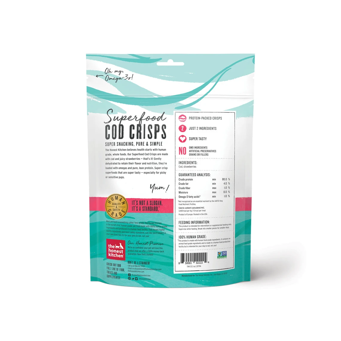 The Honest Kitchen Superfood Crisps Cod Fish Treats For Dogs - Image 6