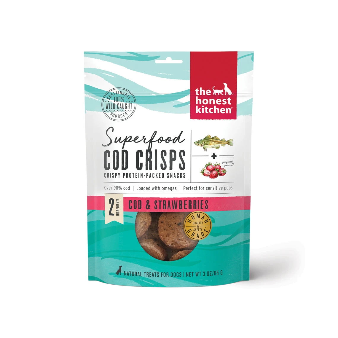 The Honest Kitchen Superfood Crisps Cod Fish Treats For Dogs - Image 5