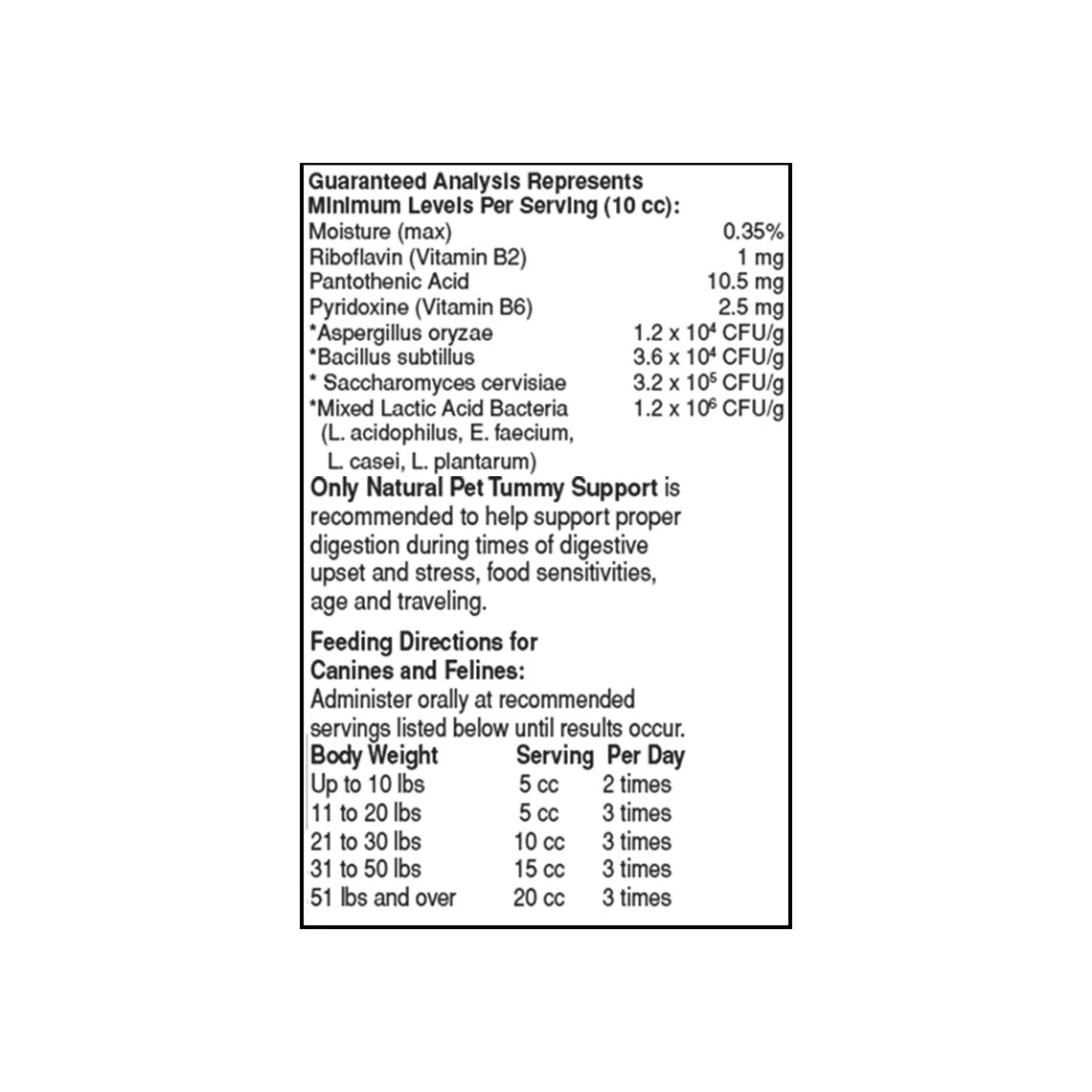 Only Natural Pet Tummy Support Upset Stomach Remedy For Dogs & Cats - Image 3